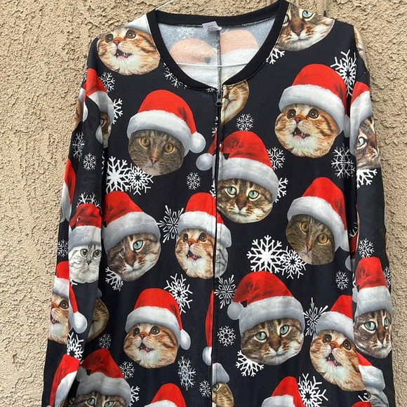 Dec.25th Ugly Christmas Sweater Jumper Kitty Cats Sz XXL Pajamas - Picture 2 of 9